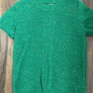 Elie Tahari Vibrant Green Textured Blouse
